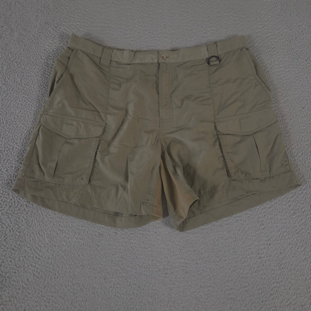 VINTAGE Columbia Shorts Men XXL Green PFG Cargo Nylon Ripstop Fishing Hiking 00s